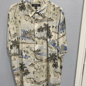 Men’s Aloha Hawaiian Beach Shirt / Croft & Barrow / XL